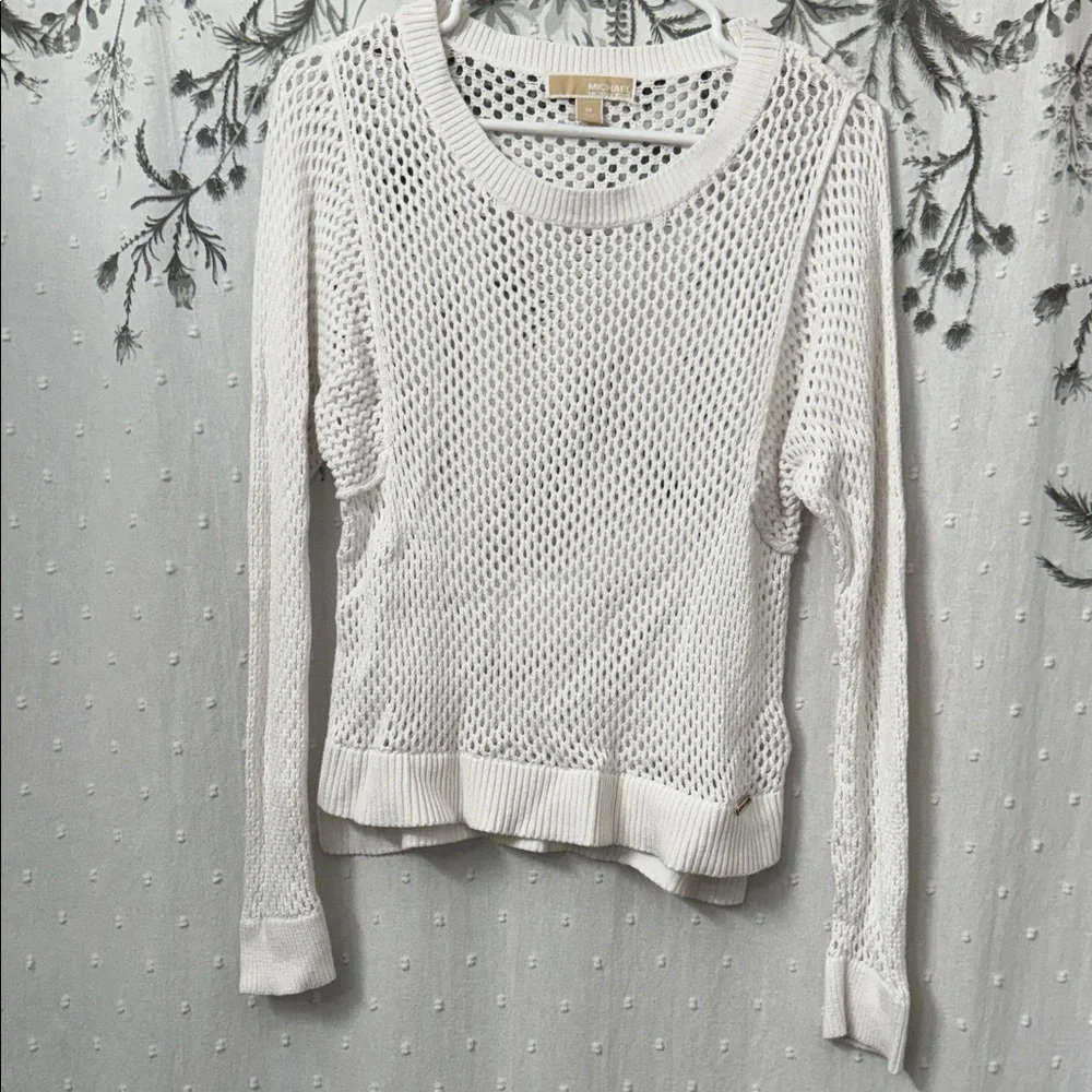 Michael Kors White Knit Sweater Top - Picture 8 of 8